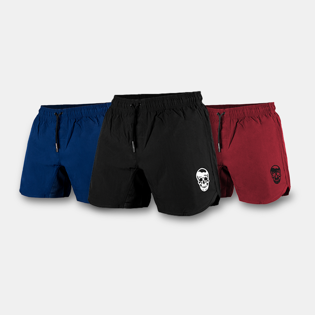 gr training shorts 3 pack red blue black