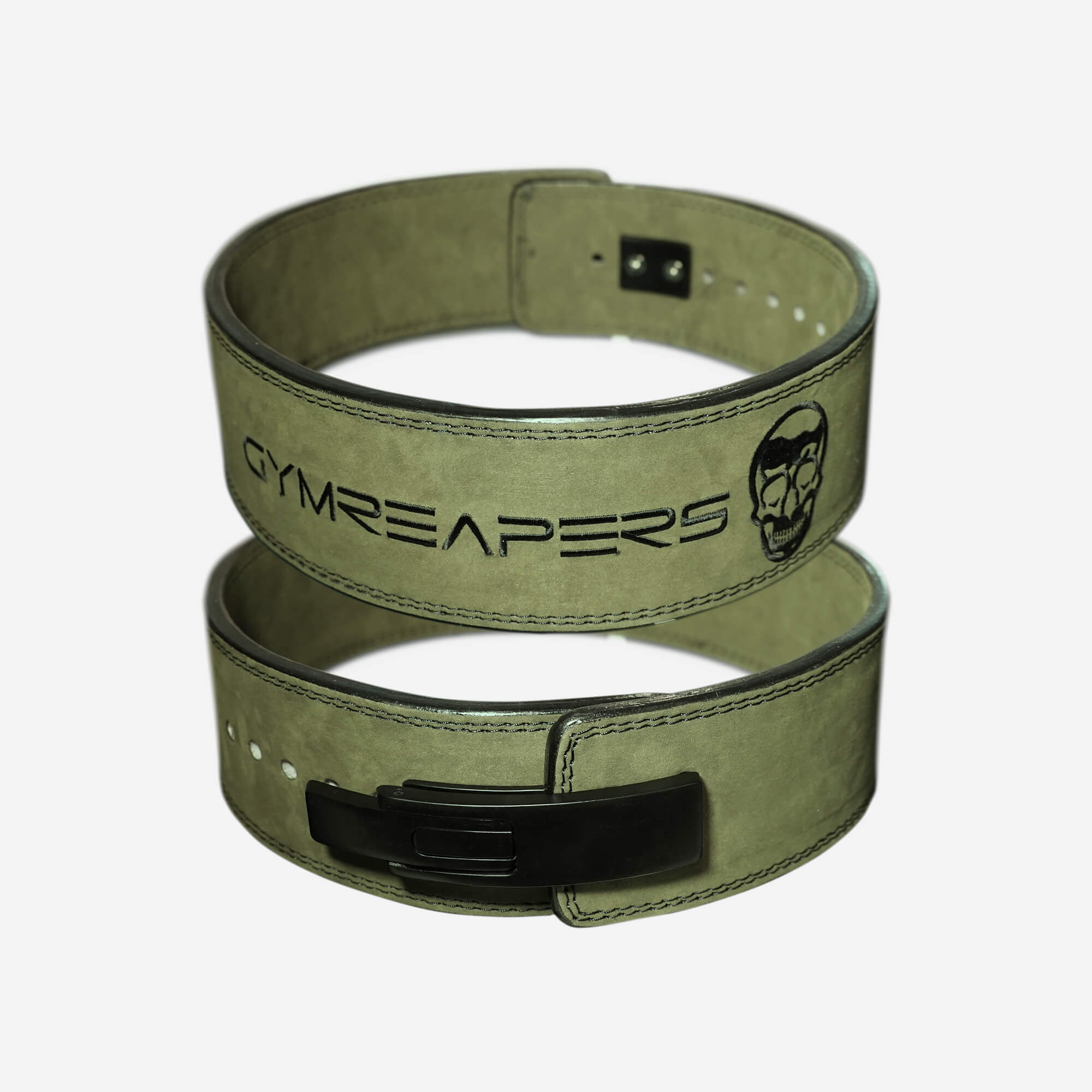 10mm lever belt military green stacked
